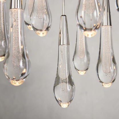 Soltaire Modern 17'' 24'' 36'' 58'' Round Chandelier Lighting - Zelno Lighting