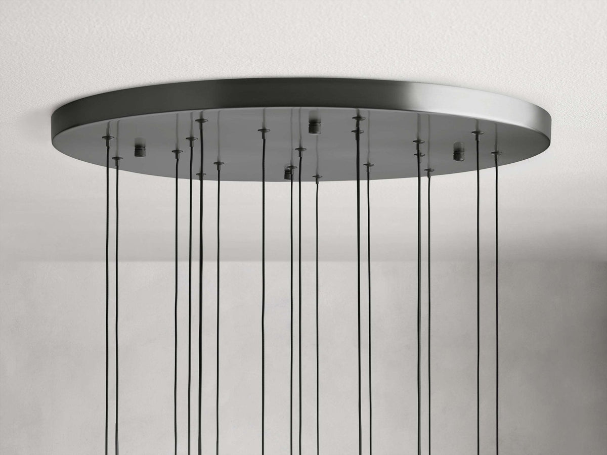 Soltaire Modern 17'' 24'' 36'' 58'' Round Chandelier Lighting - Zelno Lighting