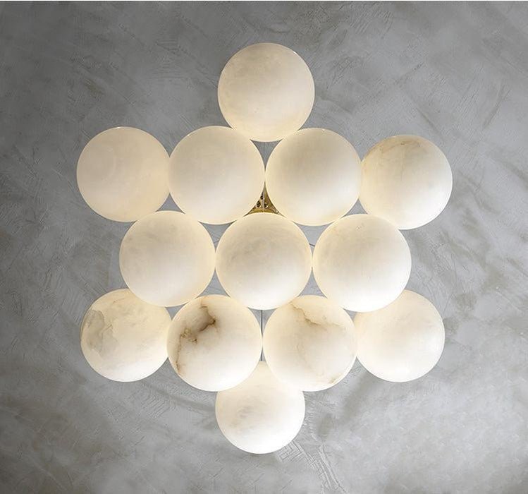 Sophie Modern Alabaster Ball Pendant Light, Dining Room Light - Zelno Lighting