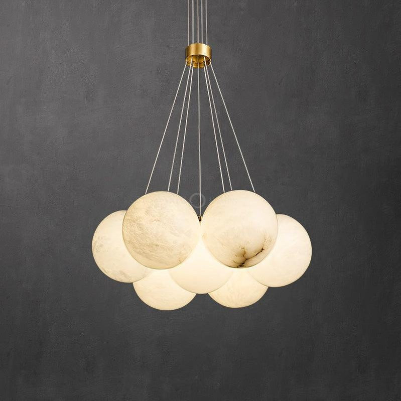 Sophie Modern Alabaster Ball Pendant Light, Dining Room Light - Zelno Lighting