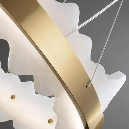 Spain Alabaster Brass Indoor Chandelier Lighting - Zelno Lighting