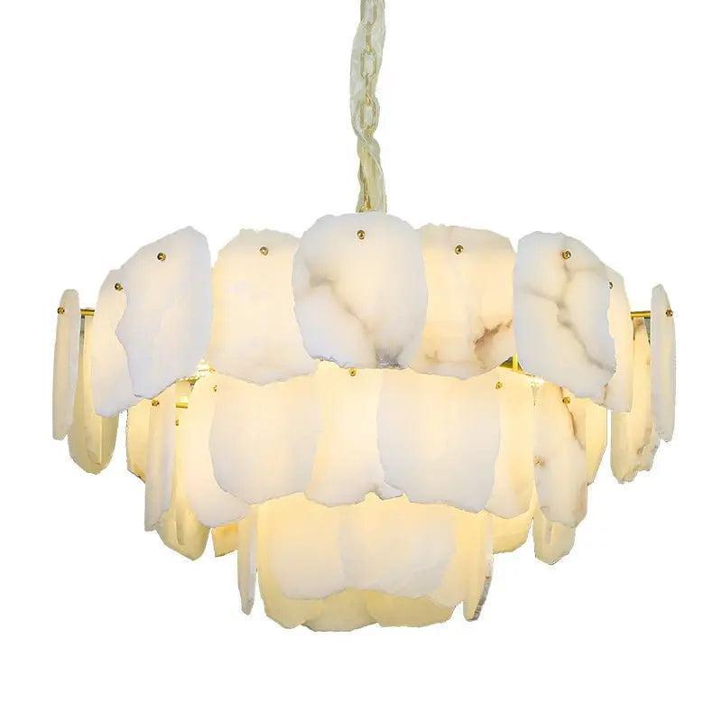 Spain Alabaster Modern Living Room Chandeliers - Zelno Lighting