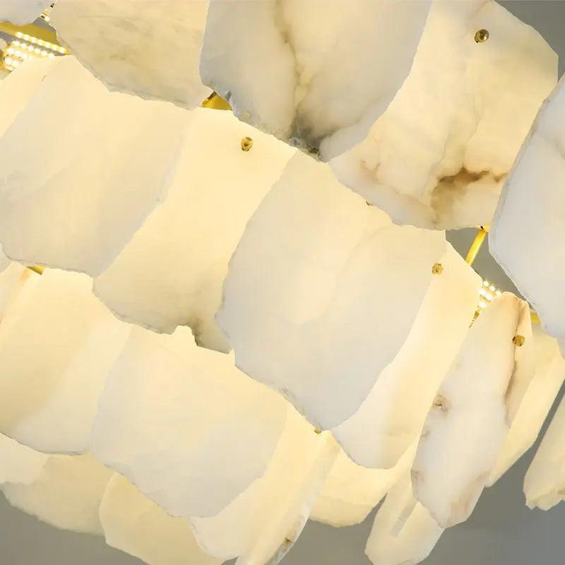 Spain Alabaster Modern Living Room Chandeliers - Zelno Lighting