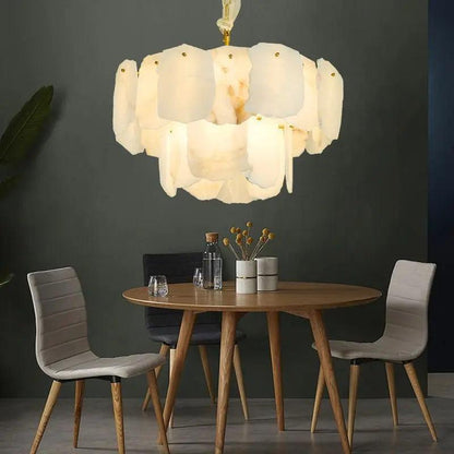 Spain Alabaster Modern Living Room Chandeliers - Zelno Lighting