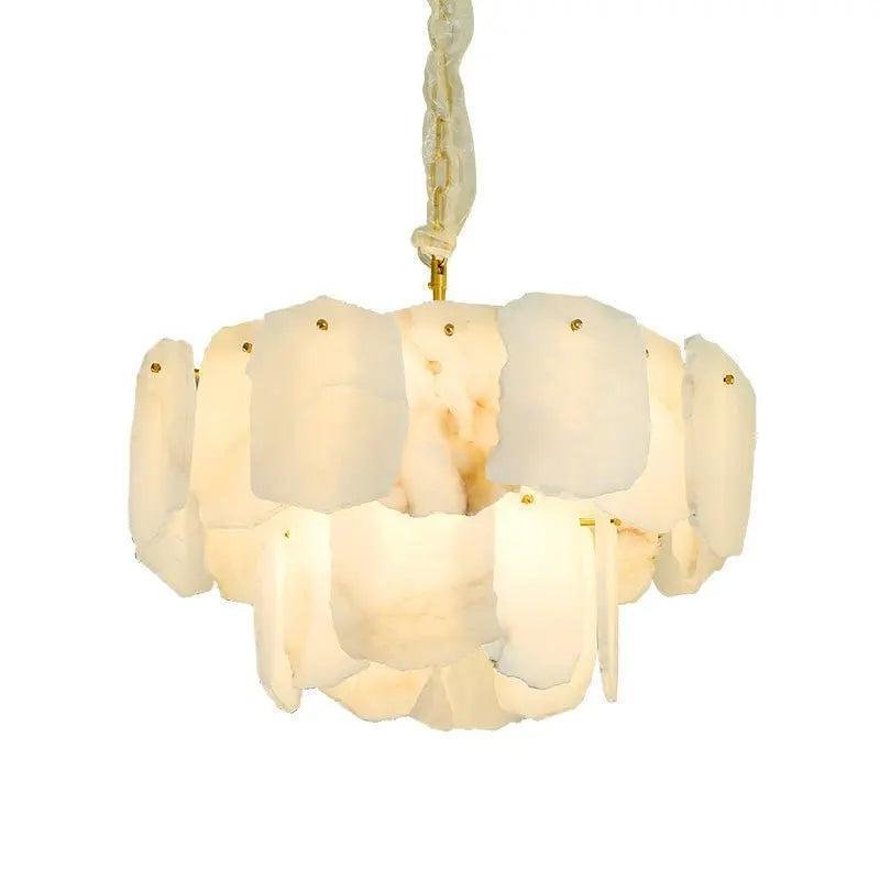 Spain Alabaster Modern Living Room Chandeliers - Zelno Lighting