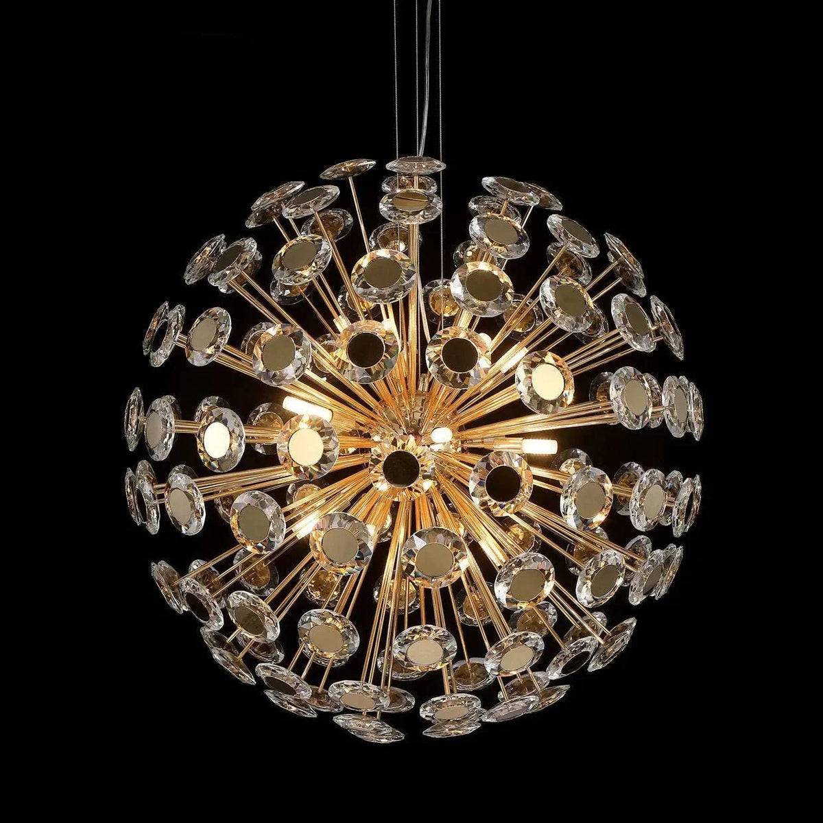 Spherical 18-Light Crystal Chandelier - Zelno Lighting