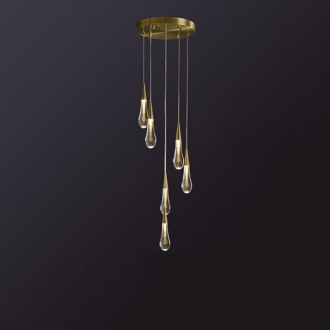 Spiral Raindrop Staircase Ceiling Lighting - Zelno