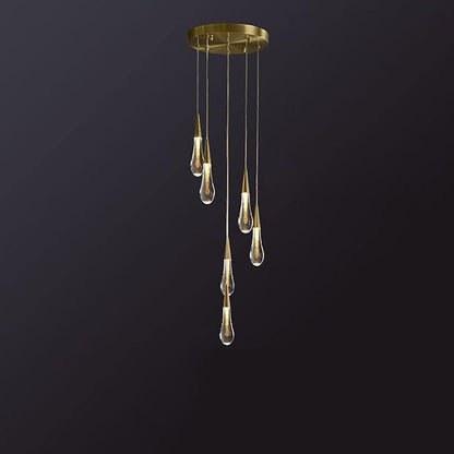 Spiral Raindrop Staircase Ceiling Lighting - Zelno