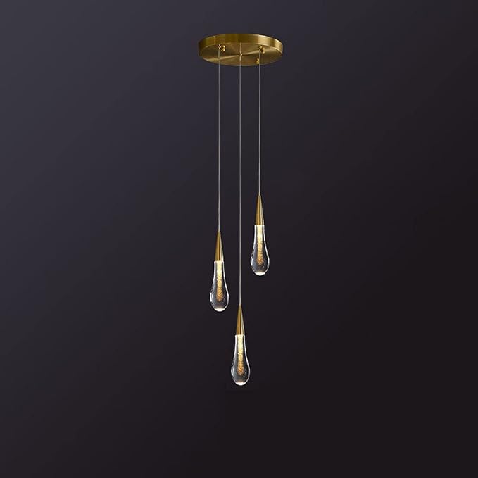 Spiral Raindrop Staircase Ceiling Lighting - Zelno