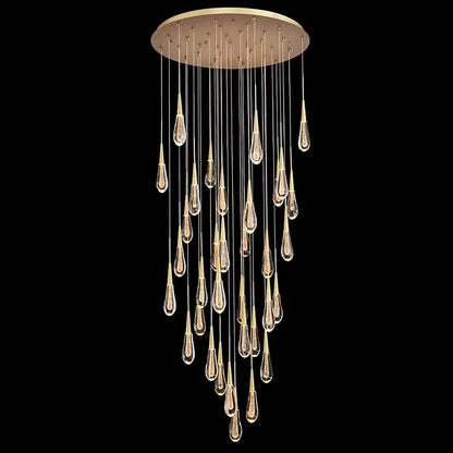 Spiral Raindrop Staircase Ceiling Lighting - Zelno