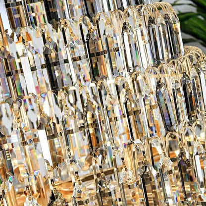 Staircase/Foyer Chandelier With High Clarity Crystals Luxury Ceiling Light - Zelno Lighting