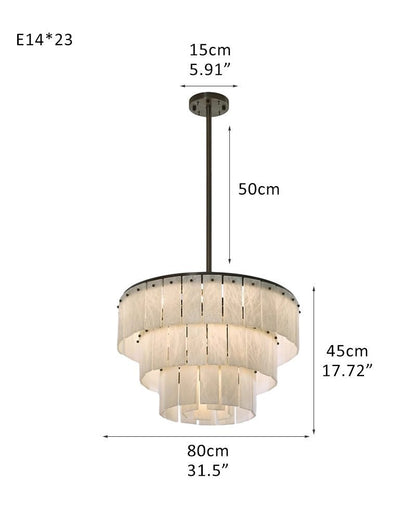 Stairwell Luxury Modern LED High Ceiling Large Alabaster Chandelier - Zelno Lighting