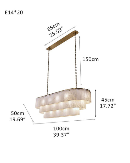 Stairwell Luxury Modern LED High Ceiling Large Alabaster Chandelier - Zelno Lighting
