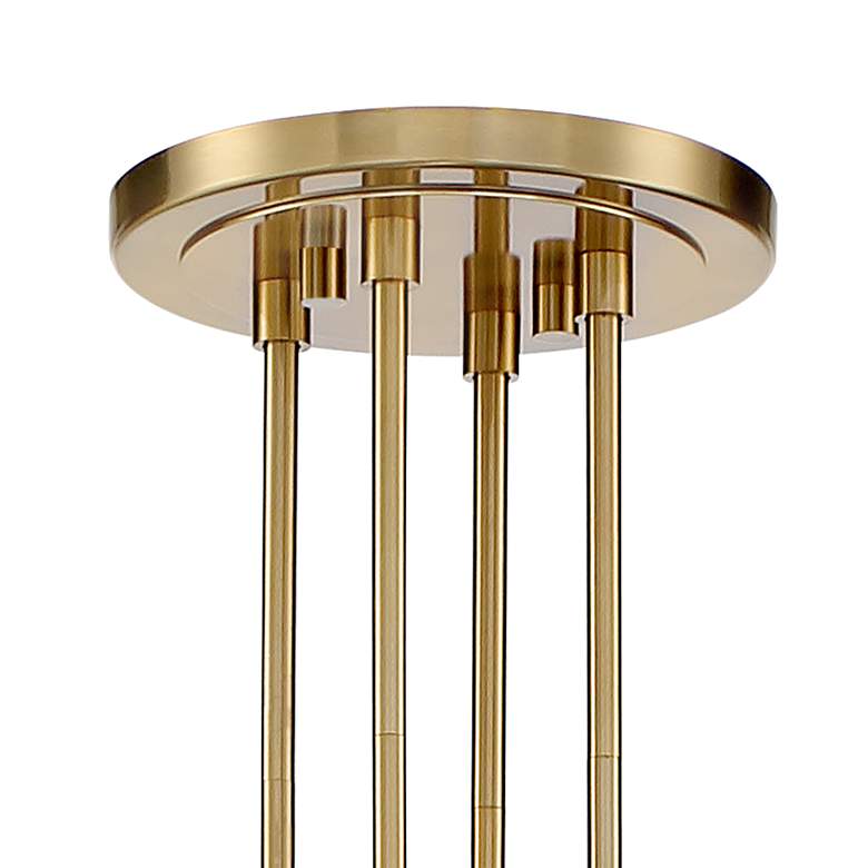 Stiffel Ennis 48" Wide Antique Brass 12-Light Ring Chandelier - zelnolighting