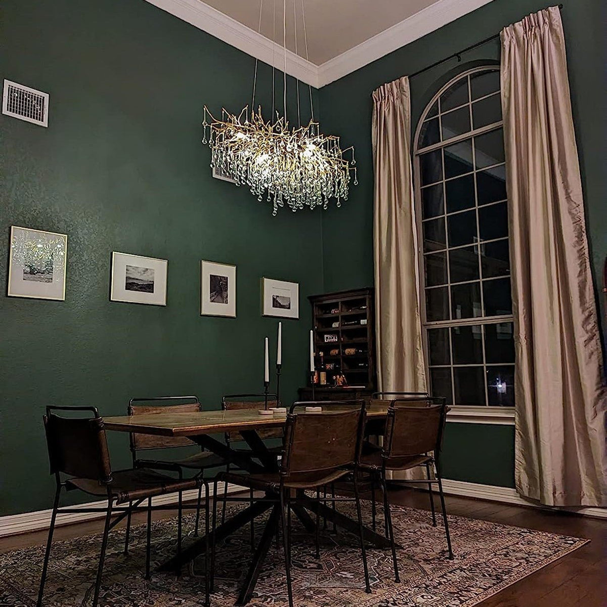 Stunning Tree Branch Crystal Chandelier with Clear Teardrop-shaped for Living/Dining Room - Zelno Lighting