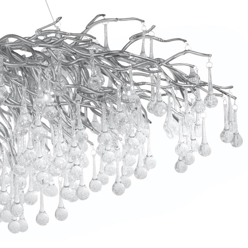 Stunning Tree Branch Crystal Chandelier with Clear Teardrop-shaped for Living/Dining Room - Zelno Lighting