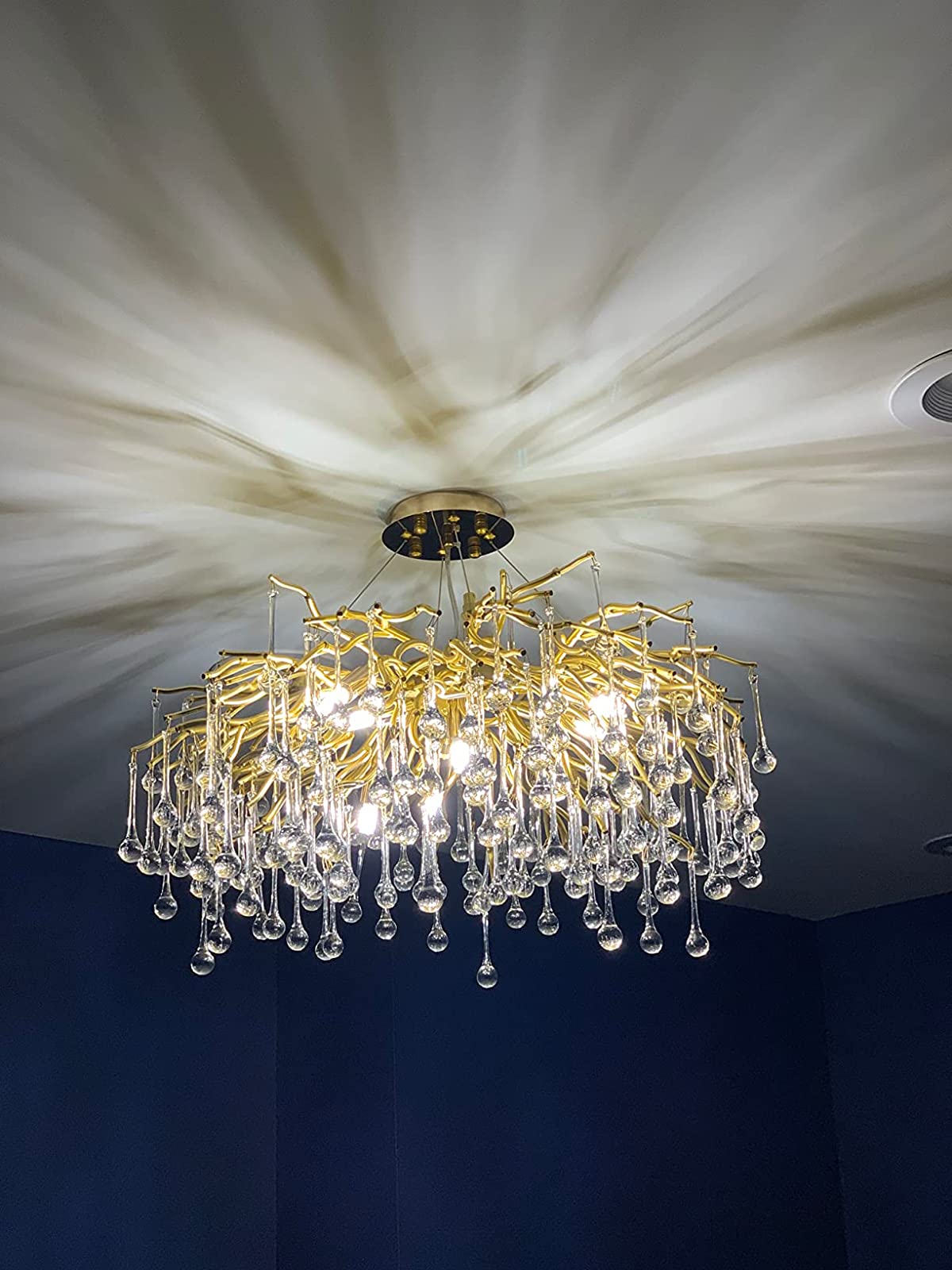 Stunning Tree Branch Crystal Chandelier with Clear Teardrop-shaped for Living/Dining Room - Zelno Lighting