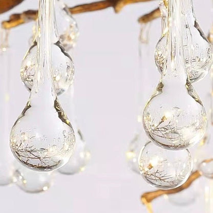 Stunning Tree Branch Crystal Chandelier with Clear Teardrop-shaped for Living/Dining Room - Zelno Lighting
