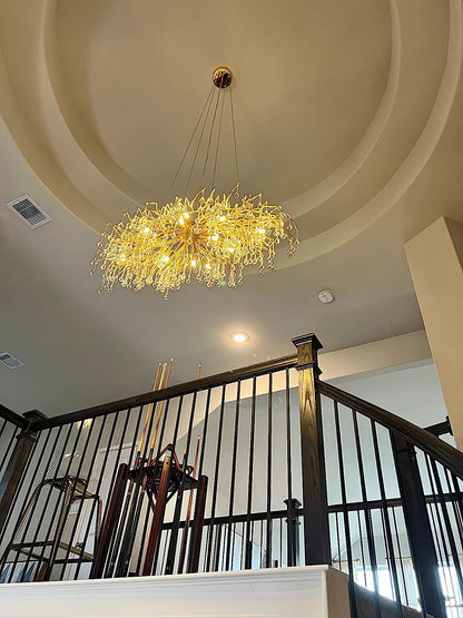 Stunning Tree Branch Crystal Chandelier with Clear Teardrop-shaped for Living/Dining Room - Zelno Lighting