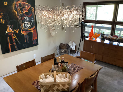 Stunning Tree Branch Crystal Chandelier with Clear Teardrop-shaped for Living/Dining Room - Zelno Lighting