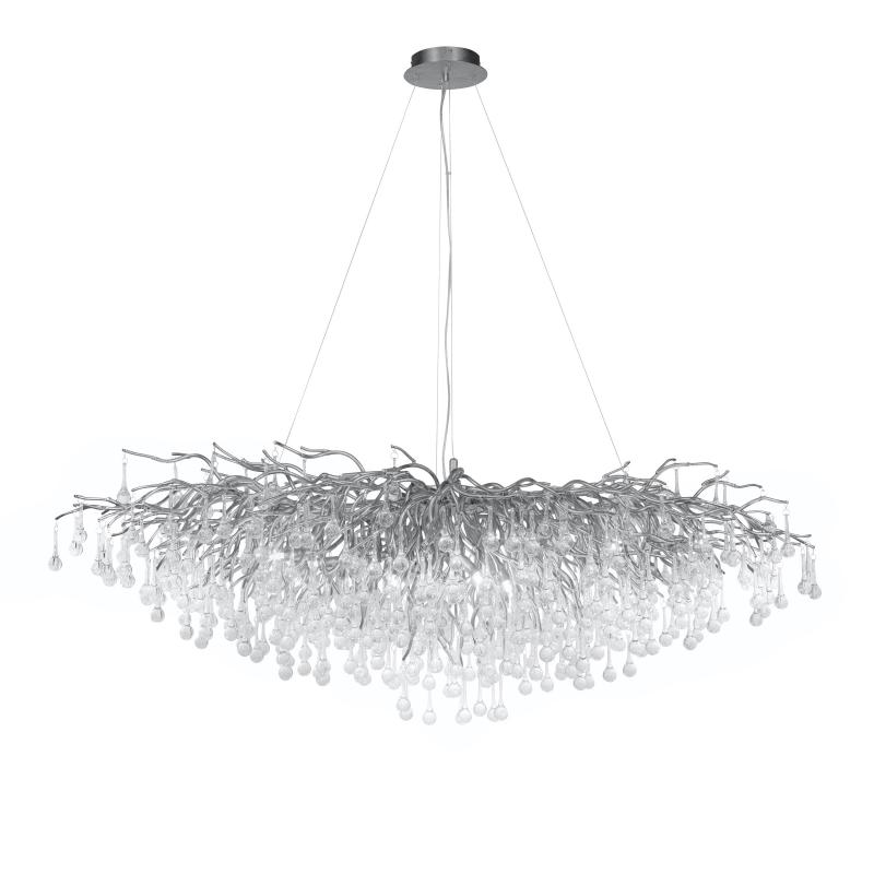 Stunning Tree Branch Crystal Chandelier with Clear Teardrop-shaped for Living/Dining Room - Zelno Lighting