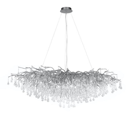 Stunning Tree Branch Crystal Chandelier with Clear Teardrop-shaped for Living/Dining Room - Zelno Lighting