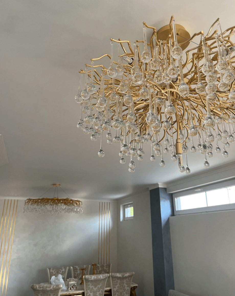Stunning Tree Branch Crystal Chandelier with Clear Teardrop-shaped for Living/Dining Room - Zelno Lighting