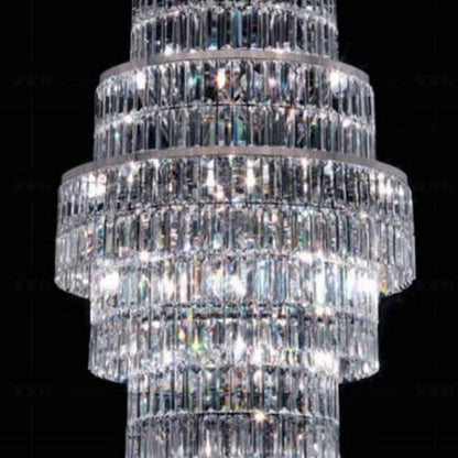 Stylish Foyer Hall Long Crystal Chandelier Large Staircase/ Entryway Decoration Ceiling Light Fixture - Zelno Lighting