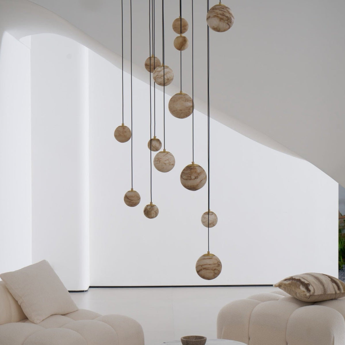 Sultana Alabaster Cluster Chandelier - Zelno Lighting