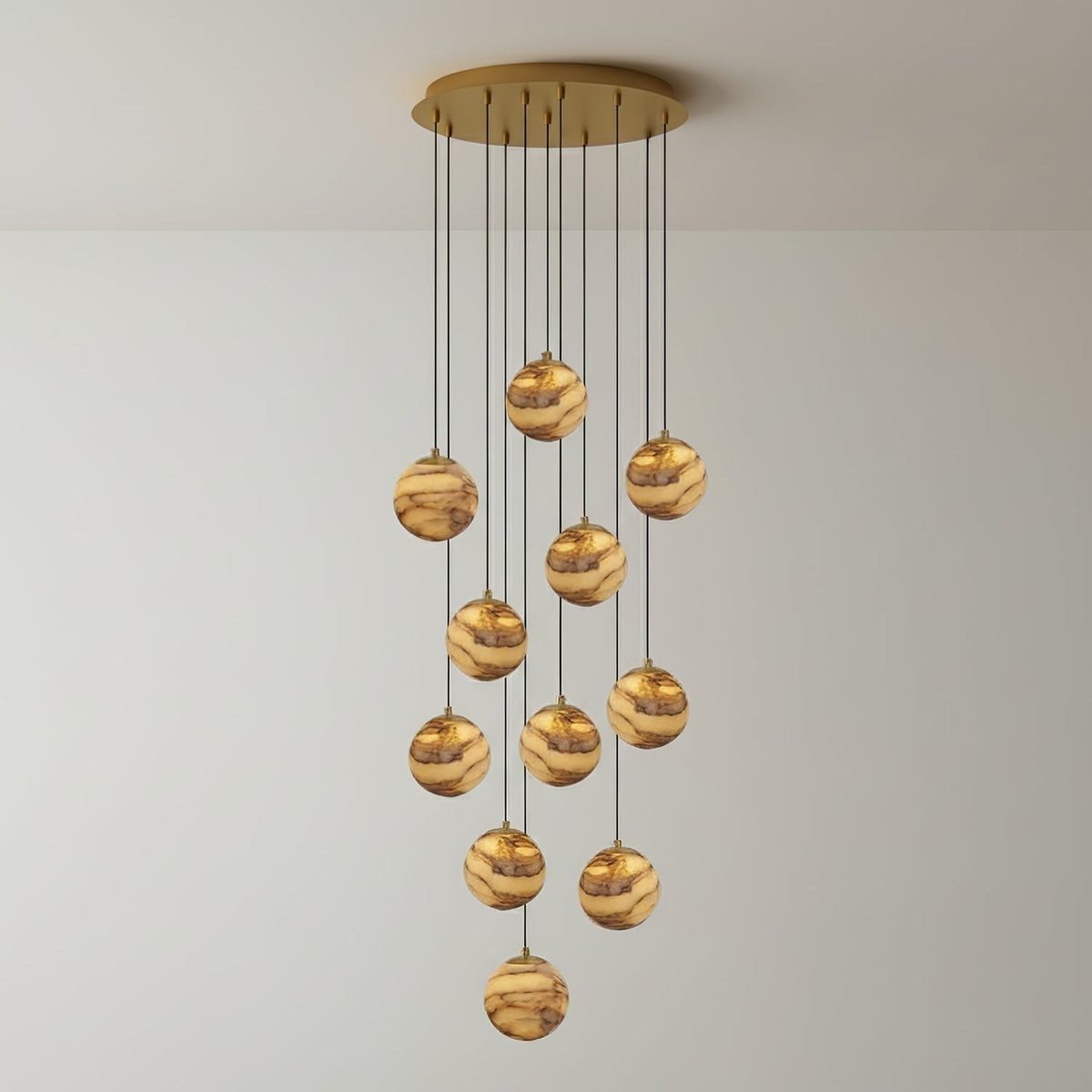 Sultana Alabaster Cluster Chandelier - Zelno Lighting