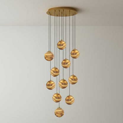 Sultana Alabaster Cluster Chandelier - Zelno Lighting