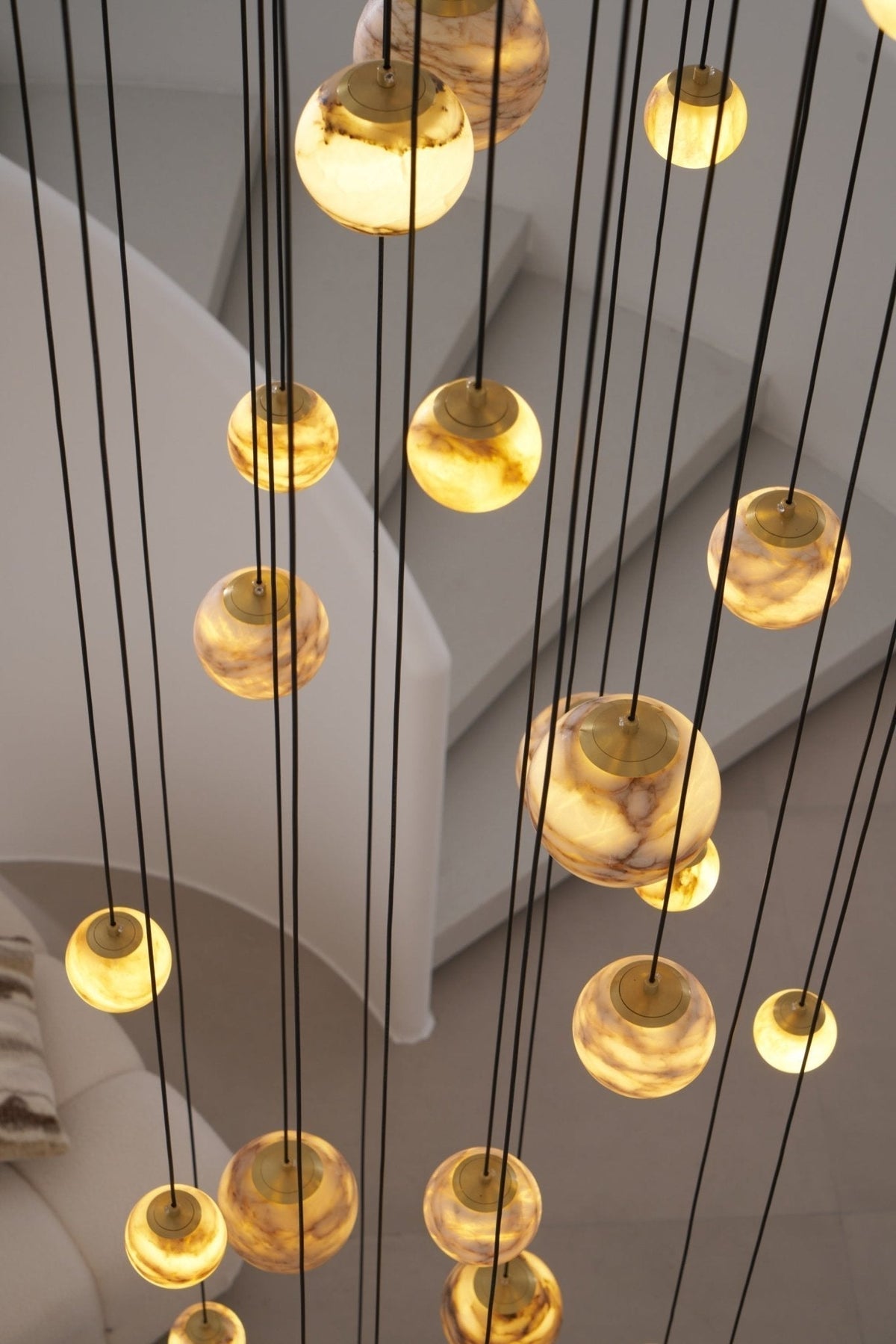 Sultana Alabaster Cluster Chandelier - Zelno Lighting