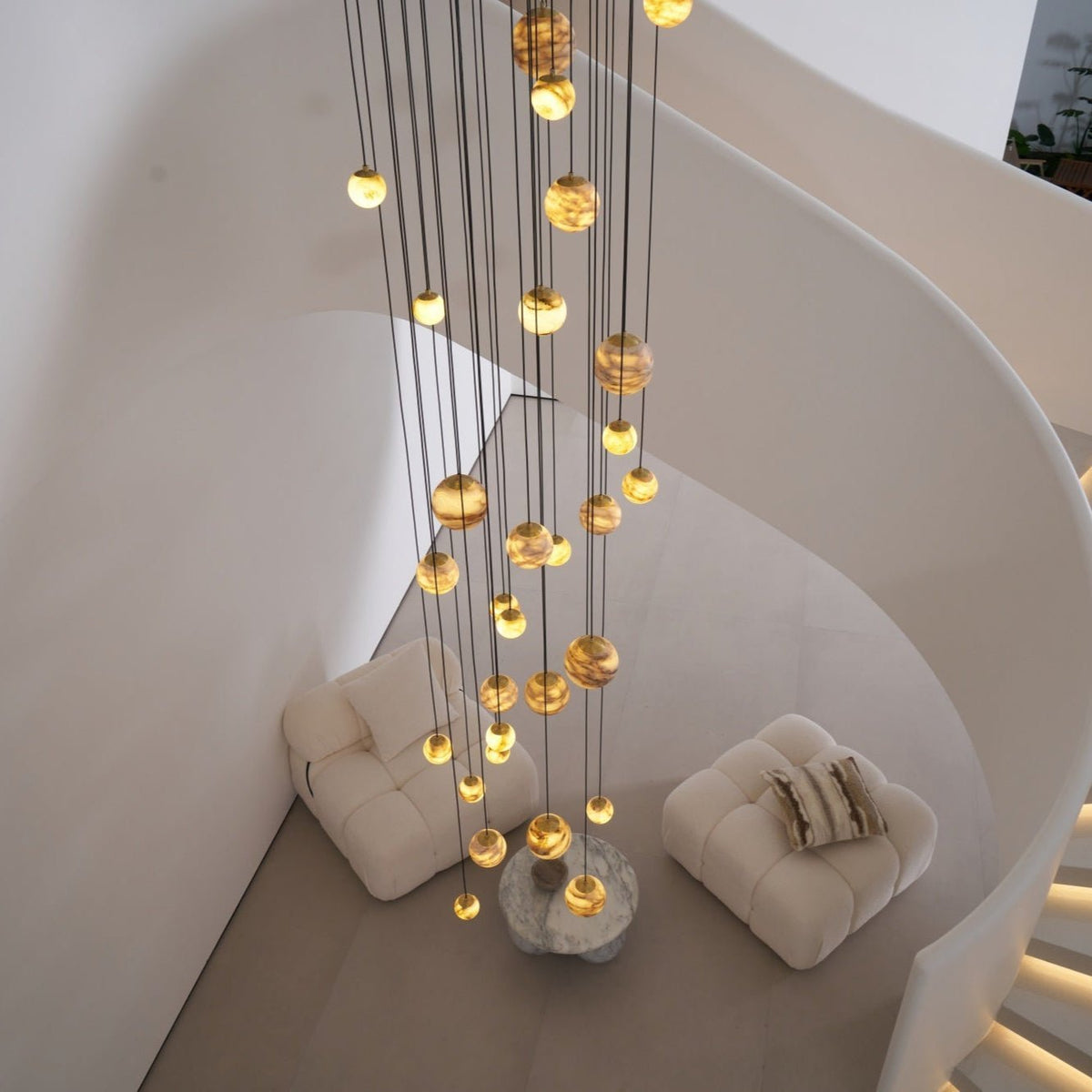 Sultana Alabaster Cluster Chandelier - Zelno Lighting