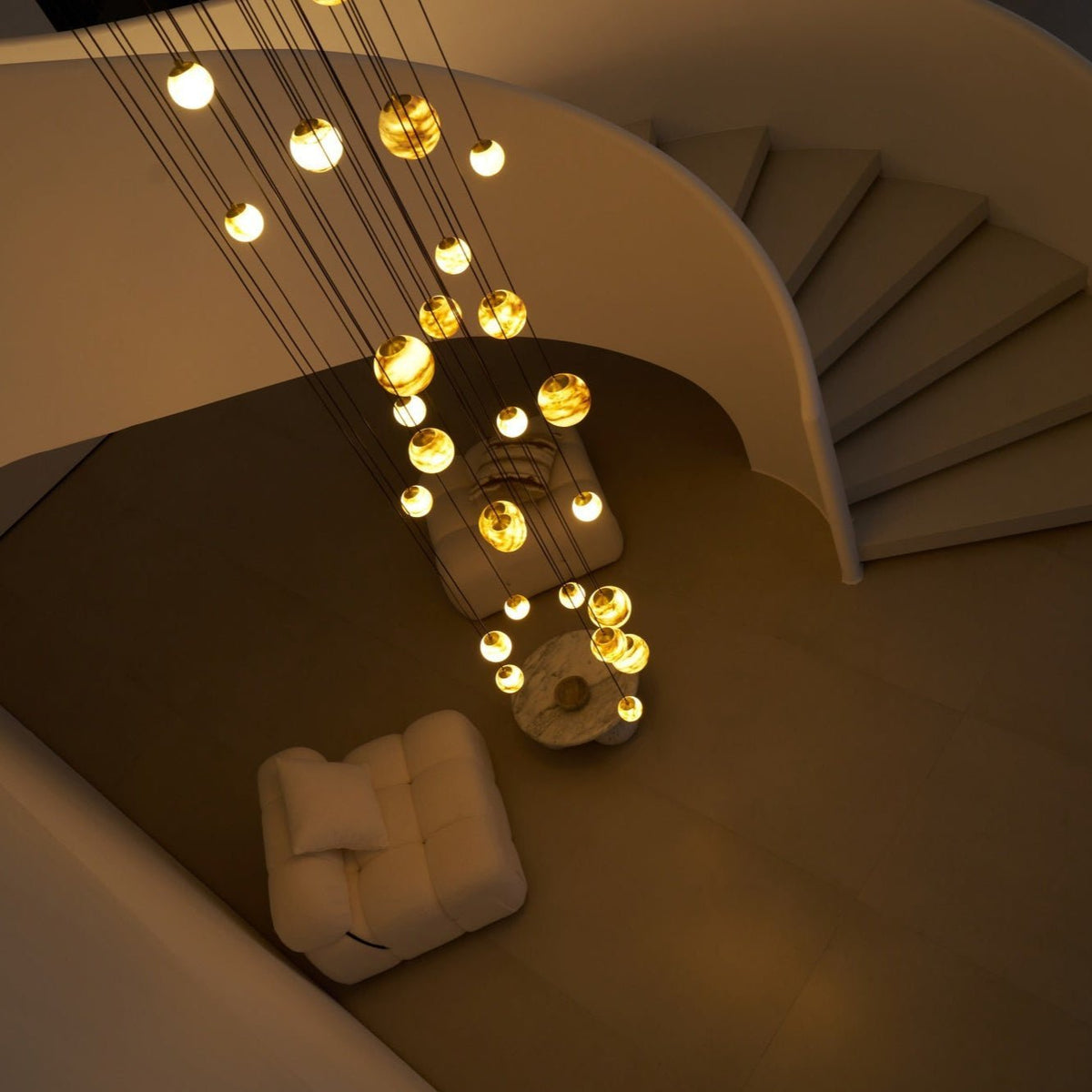 Sultana Alabaster Cluster Chandelier - Zelno Lighting