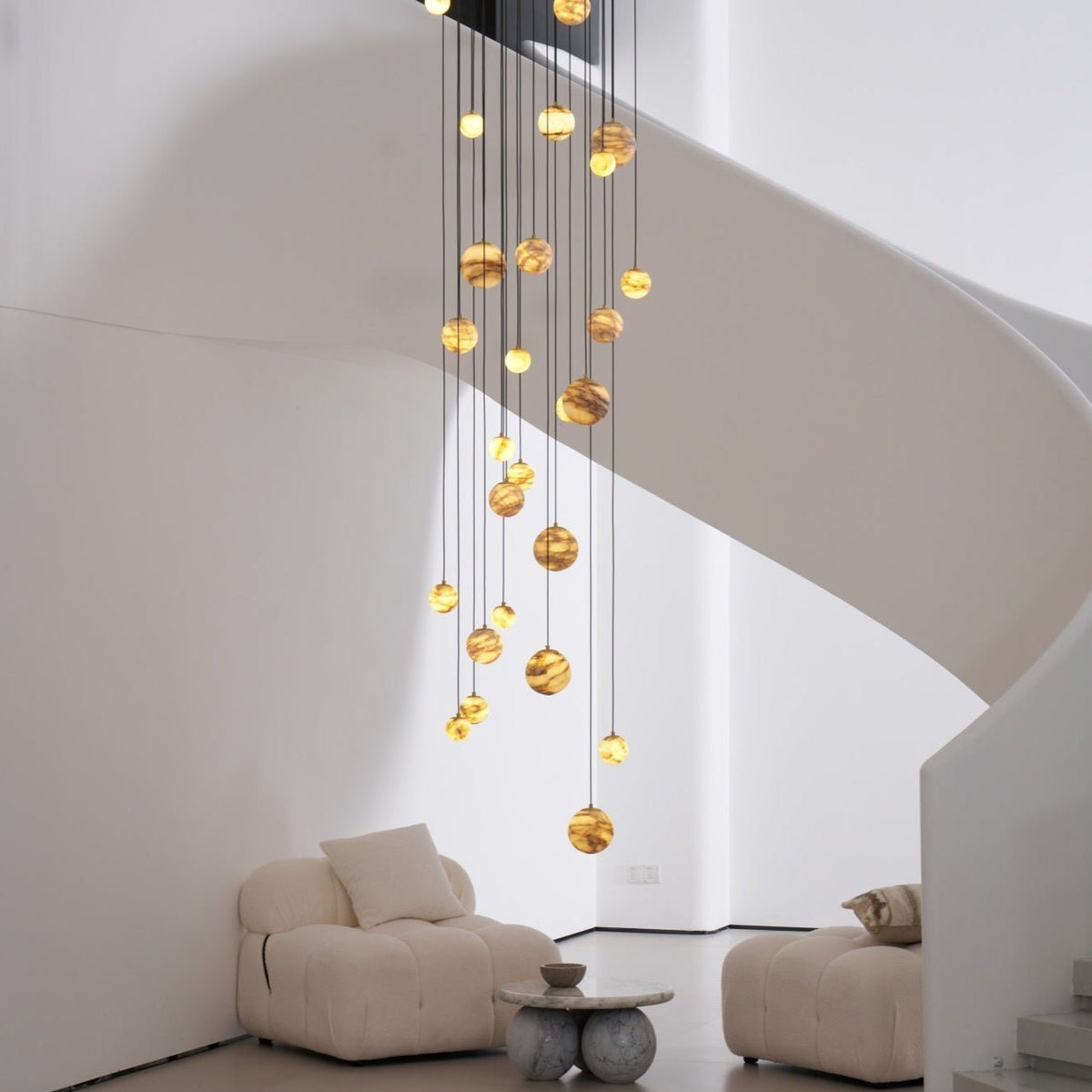 Sultana Alabaster Cluster Chandelier - Zelno Lighting