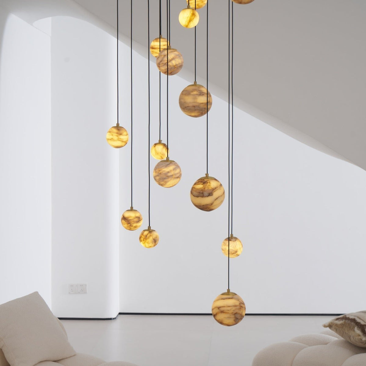 Sultana Alabaster Cluster Chandelier - Zelno Lighting