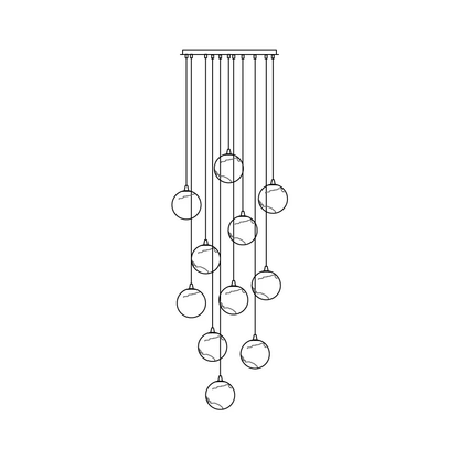 Sultana Alabaster Cluster Chandelier - Zelno Lighting