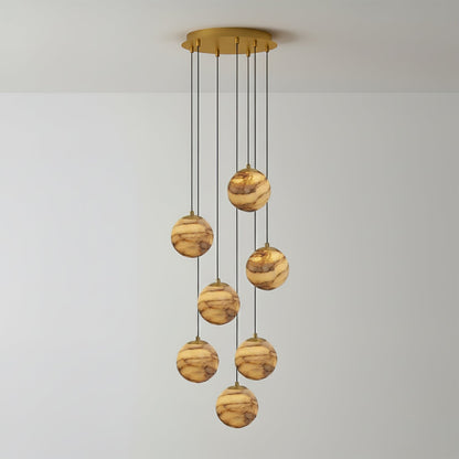 Sultana Alabaster Cluster Chandelier - Zelno Lighting
