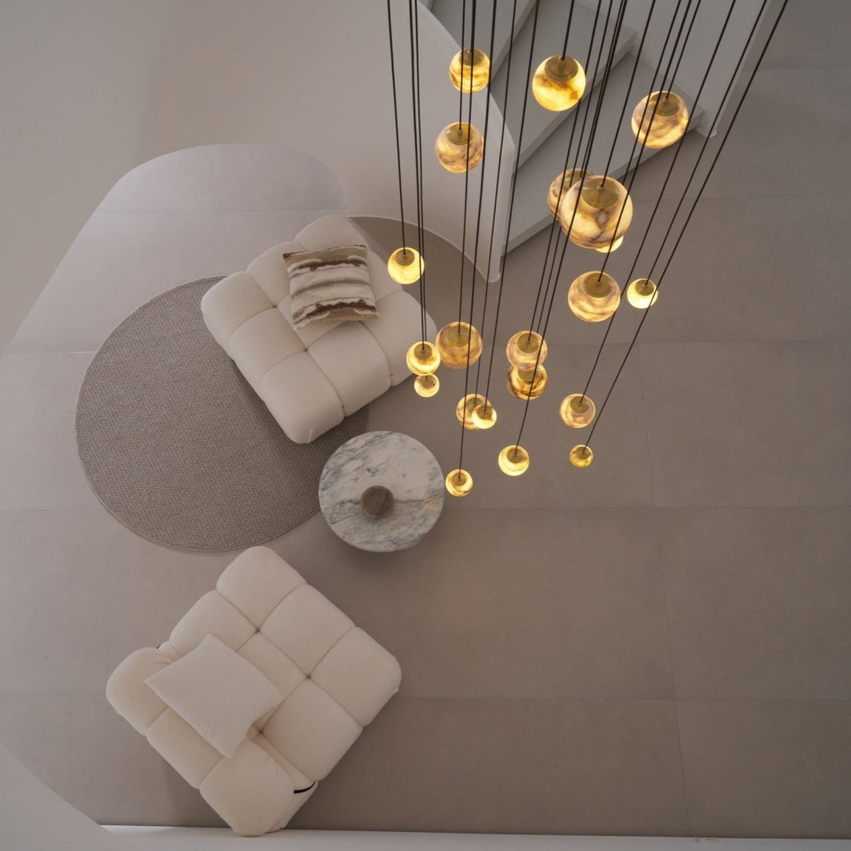Sultana Alabaster Cluster Chandelier - Zelno Lighting