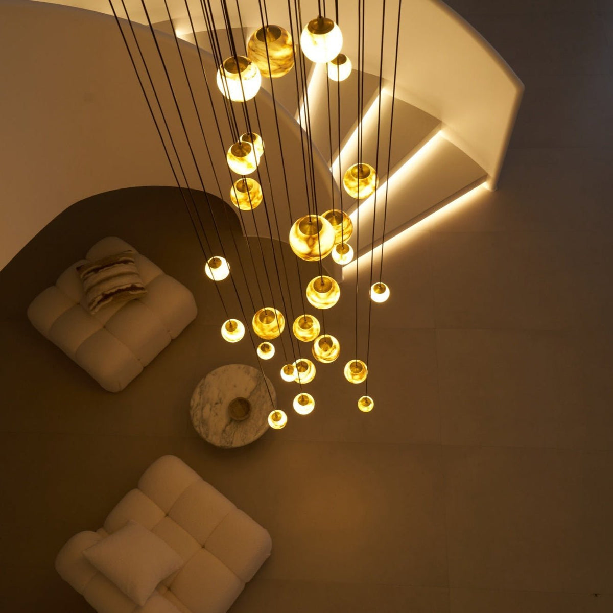 Sultana Alabaster Cluster Chandelier - Zelno Lighting