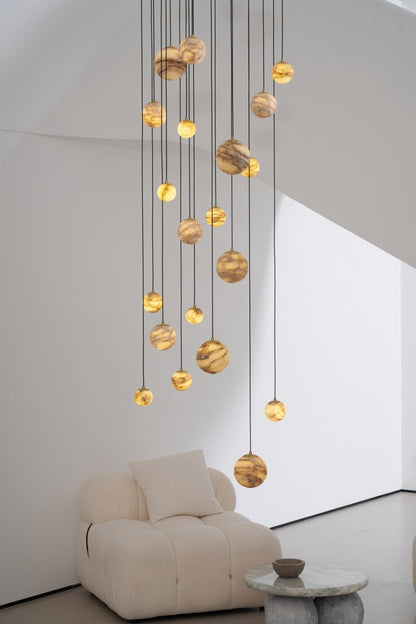Sultana Alabaster Cluster Chandelier - Zelno Lighting