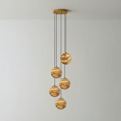 Sultana Alabaster Cluster Chandelier - Zelno Lighting