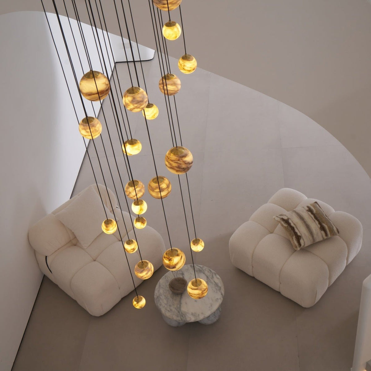 Sultana Alabaster Cluster Chandelier - Zelno Lighting