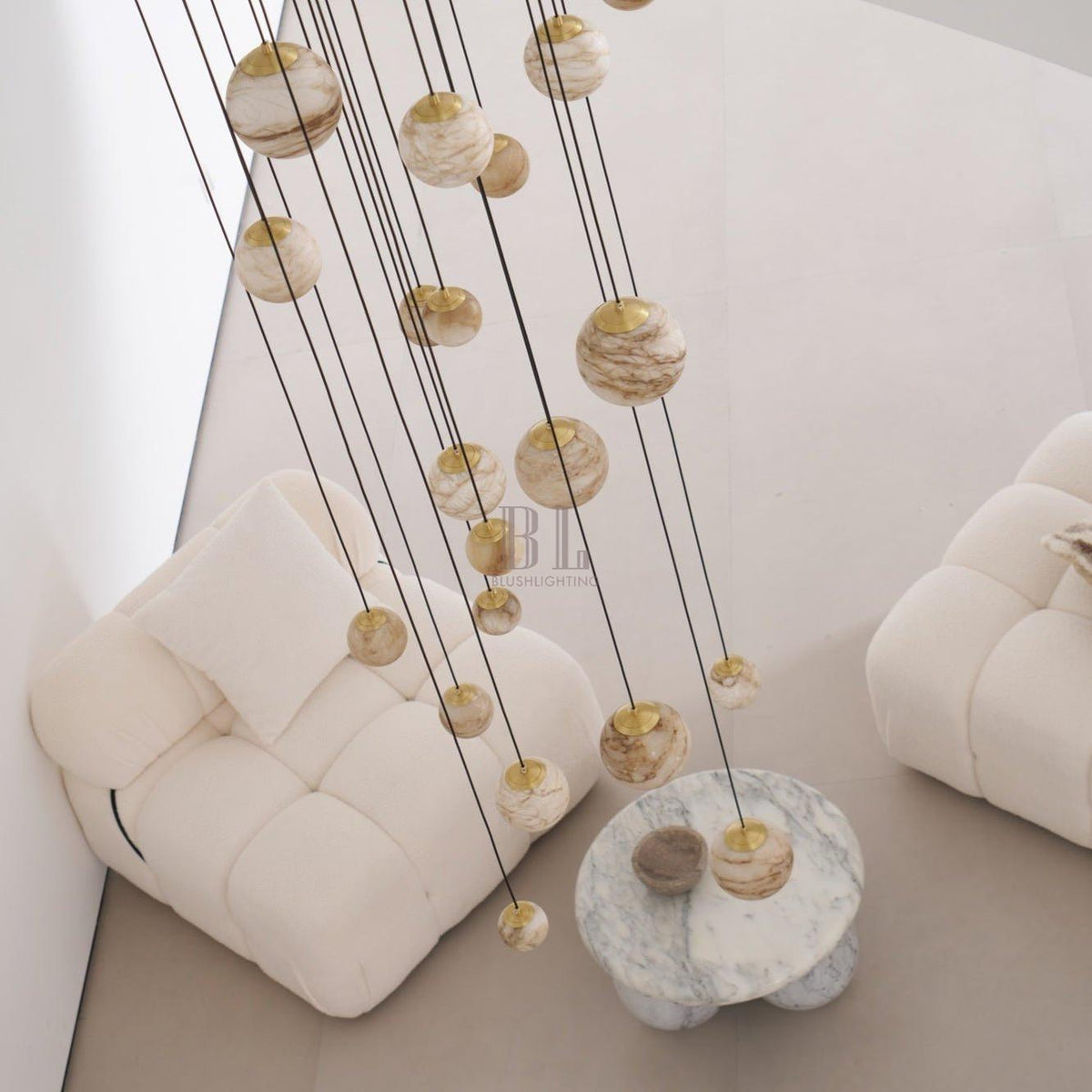 Sultana Alabaster Cluster Chandelier - Zelno Lighting