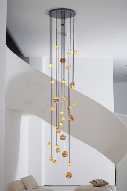 Sultana Alabaster Cluster Chandelier - Zelno Lighting