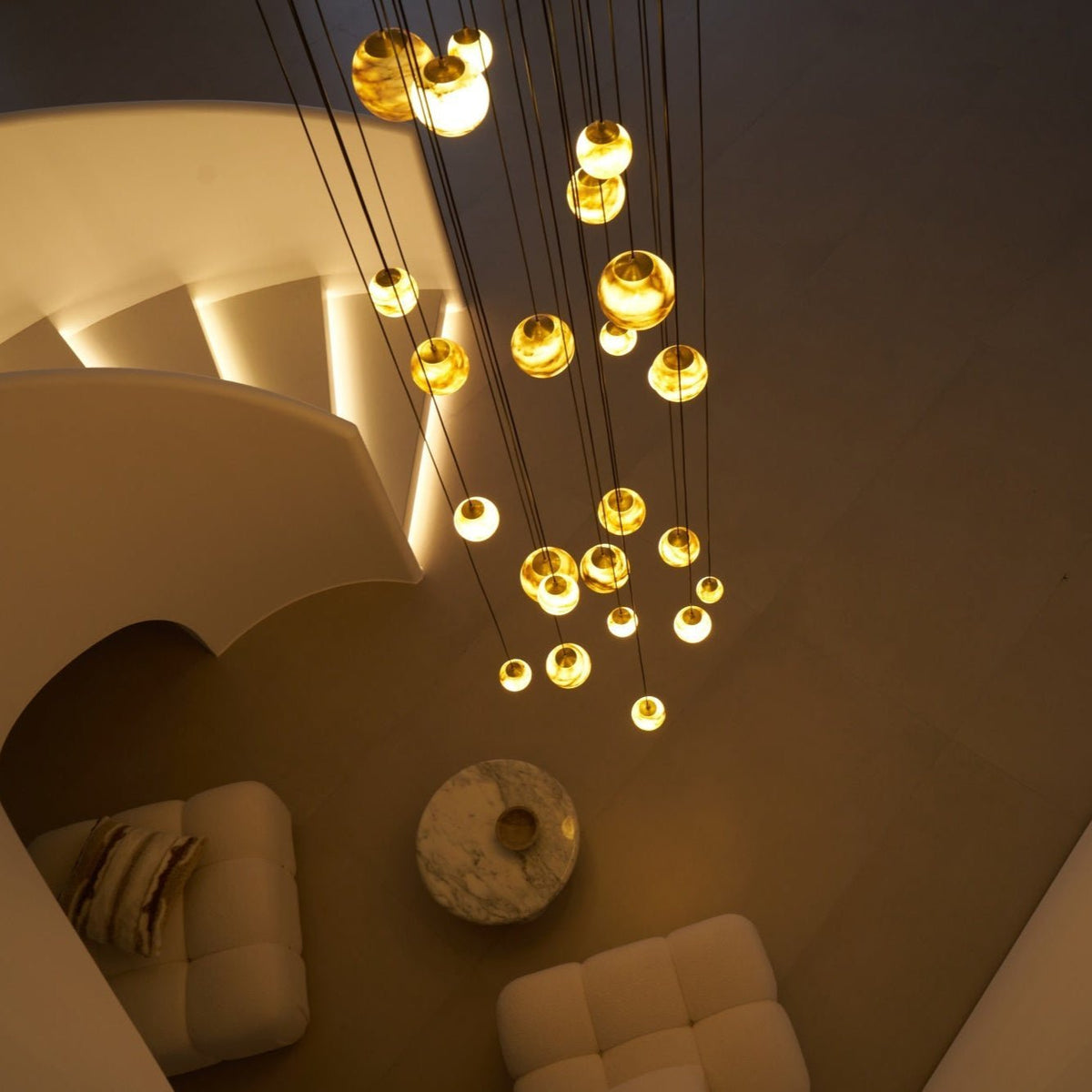 Sultana Alabaster Cluster Chandelier - Zelno Lighting