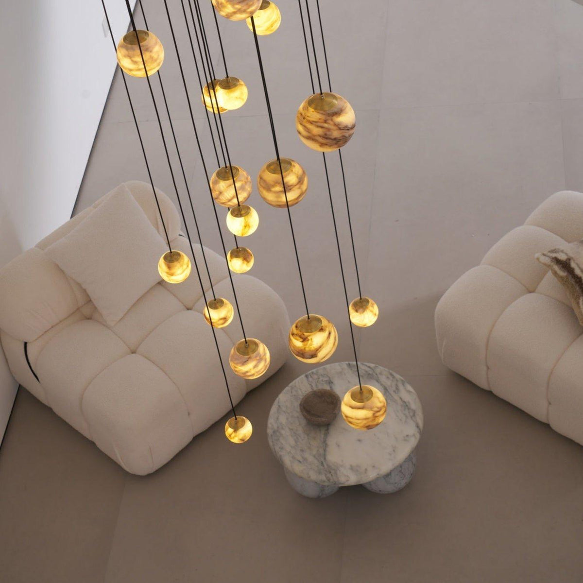 Sultana Alabaster Cluster Chandelier - Zelno Lighting