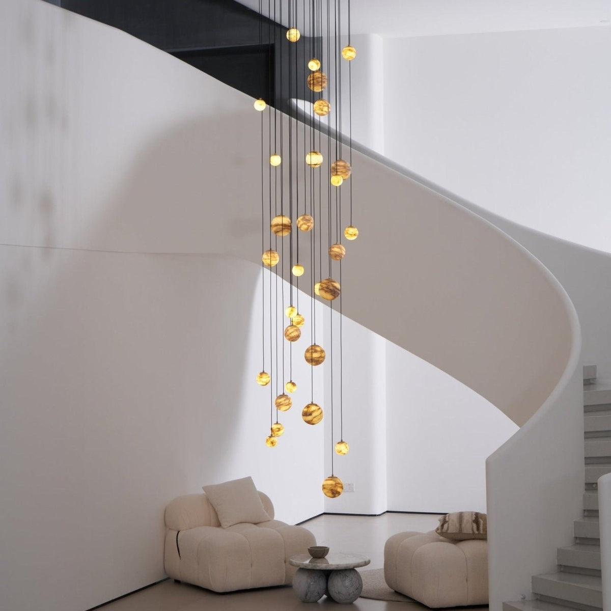 Sultana Alabaster Cluster Chandelier - Zelno Lighting