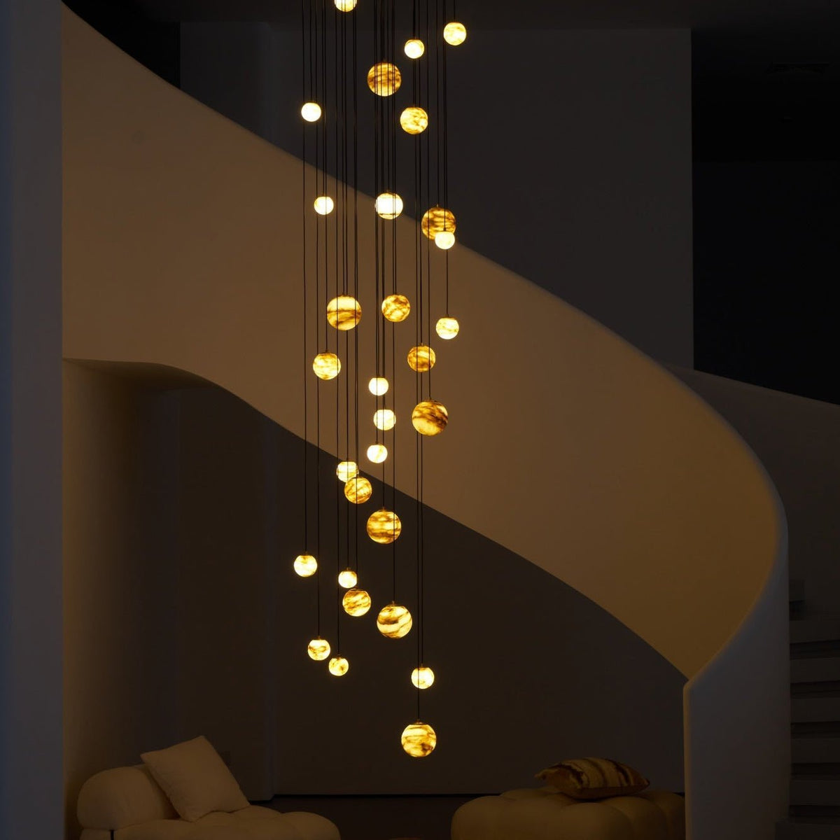 Sultana Alabaster Cluster Chandelier - Zelno Lighting