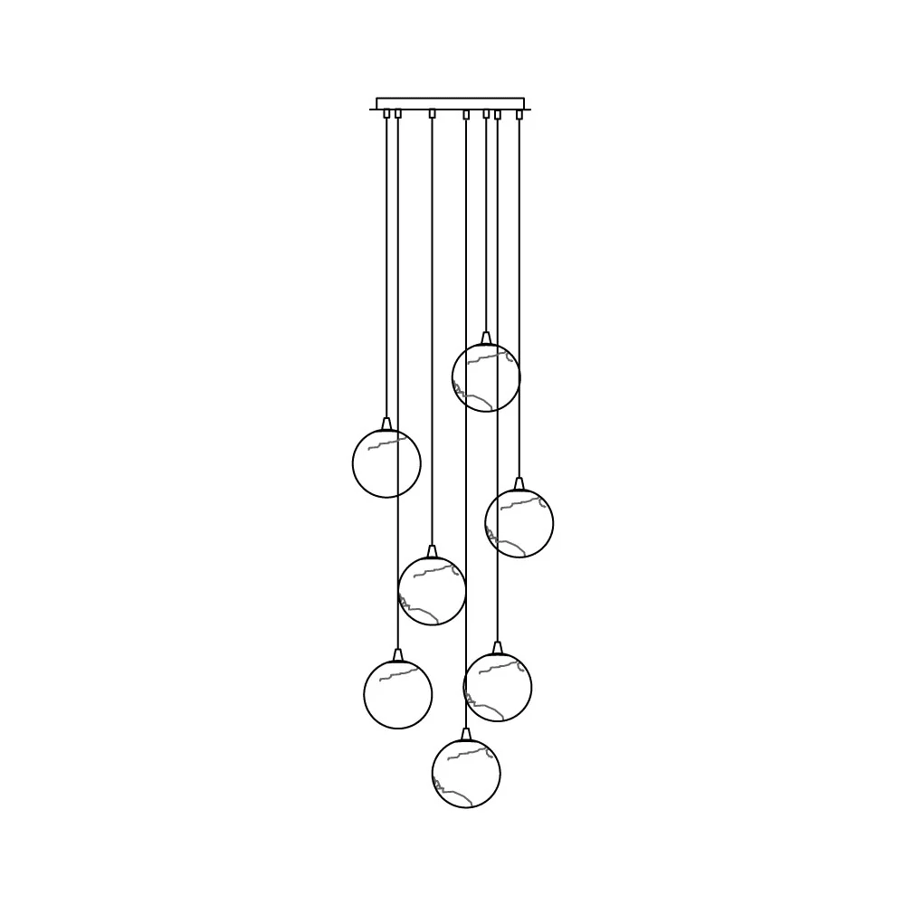 Sultana Alabaster Cluster Chandelier - Zelno Lighting
